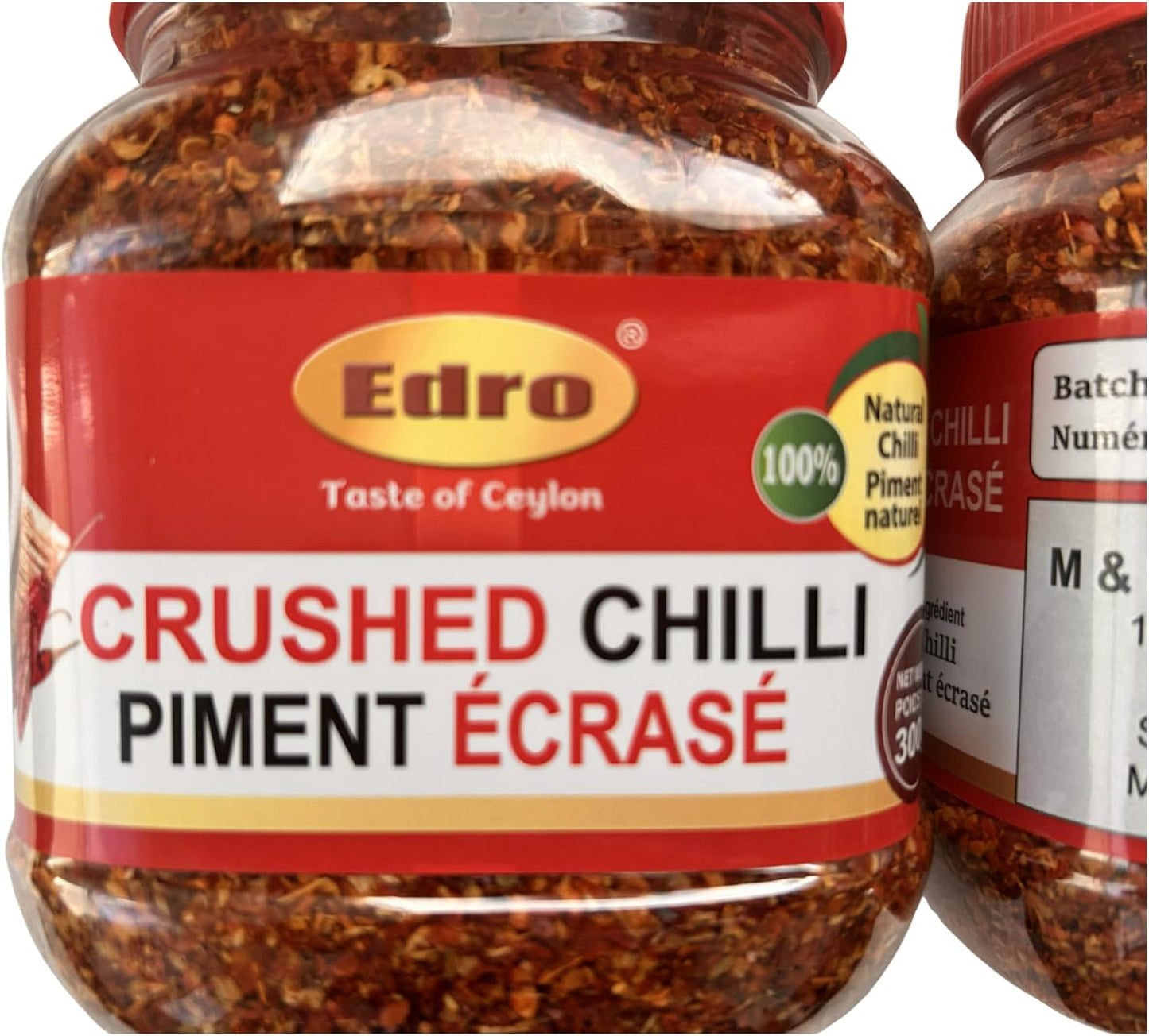 Crushed Chilli Flakes 300 gram (2-Pack) Authentic Sri Lankan Red Chillies for Cooking, Curries & Spice Lovers