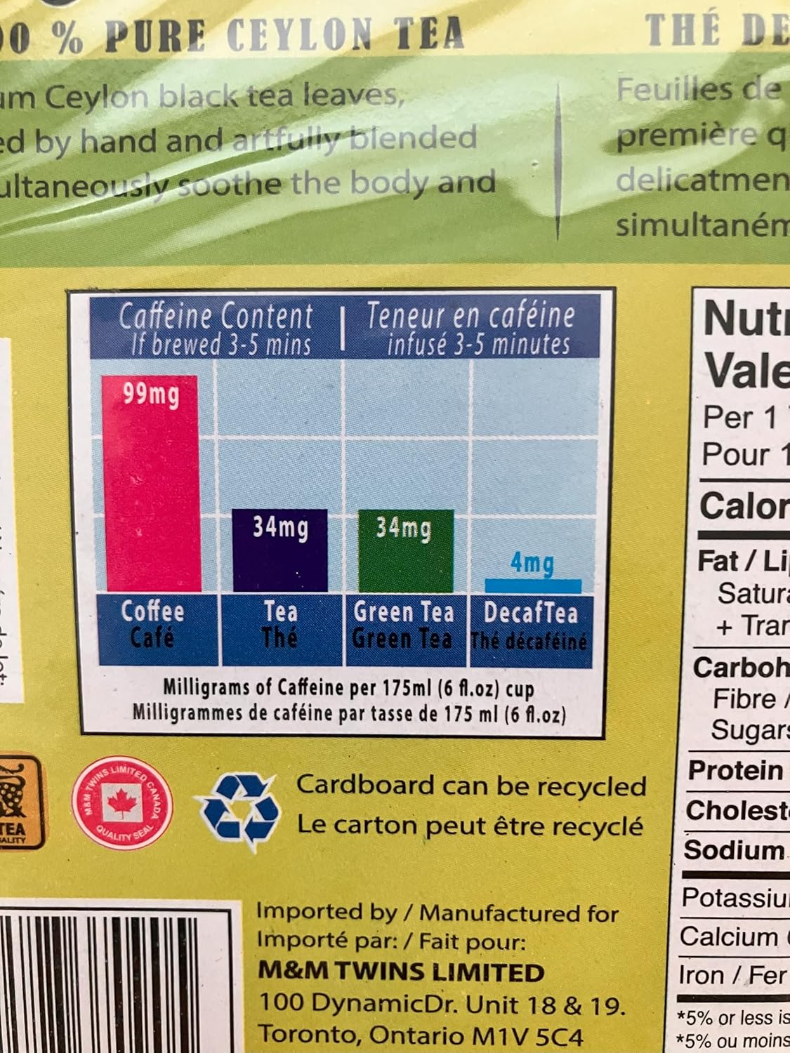 Ceylon Tea Bags, 100 X 2 Bags (2 Pack)