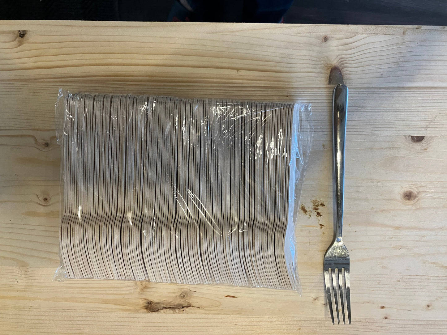 100pcs Wooden Forks Disposable Cutlery Bulk Set Eco Party Catering Supplies Free Shipping from Canada