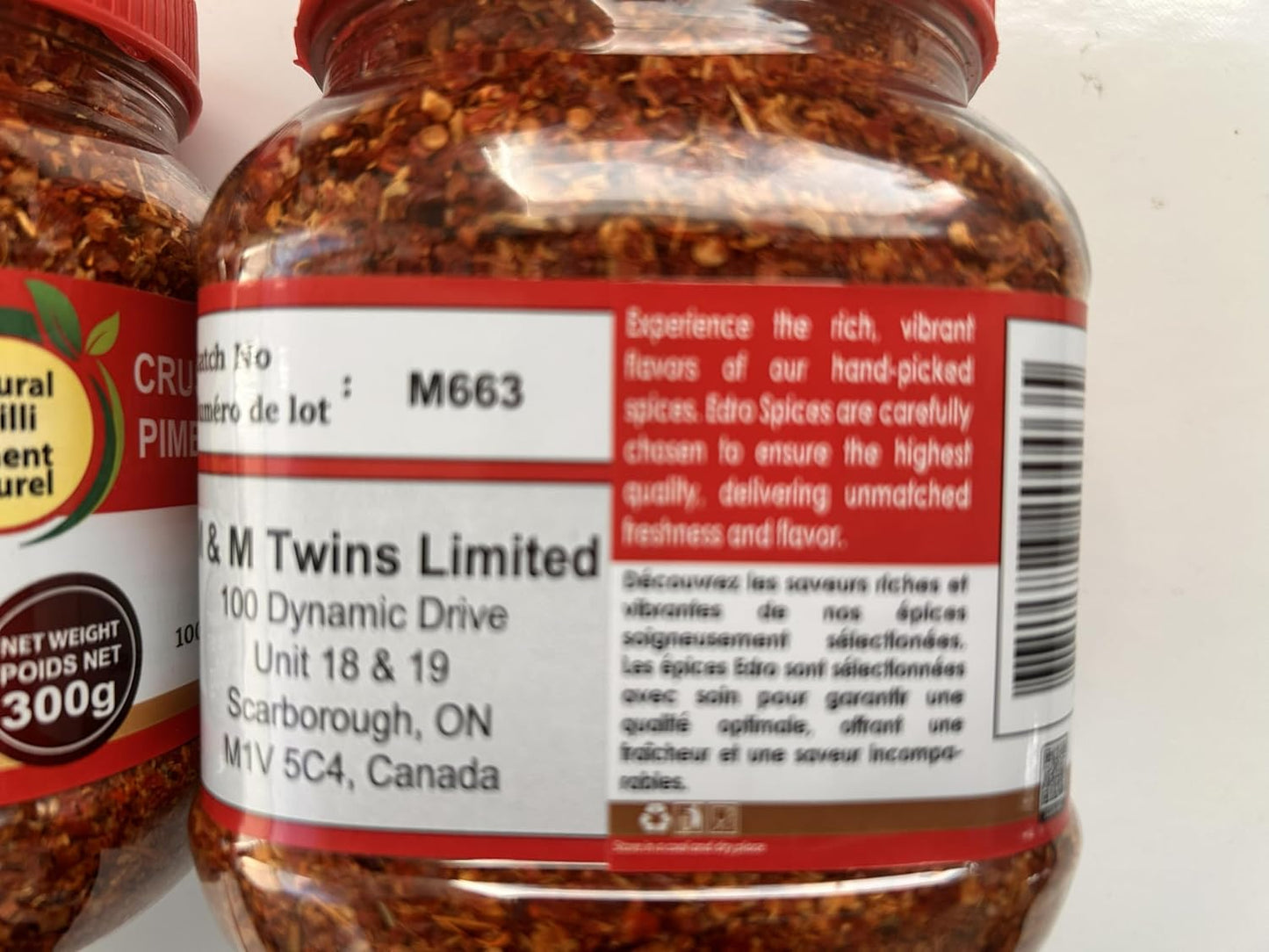 Crushed Chilli Flakes 300 gram (2-Pack) Authentic Sri Lankan Red Chillies for Cooking, Curries & Spice Lovers